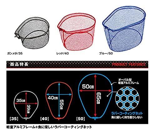 Prox Aluminum Frame (One Piece) with Rubber-Coated Net, Oval, 50mm, Gunmetal (PX83450GM)