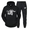 Unisex Hooded Sweatshirt Set Casual Sportswear Tracksuit Teens Adults