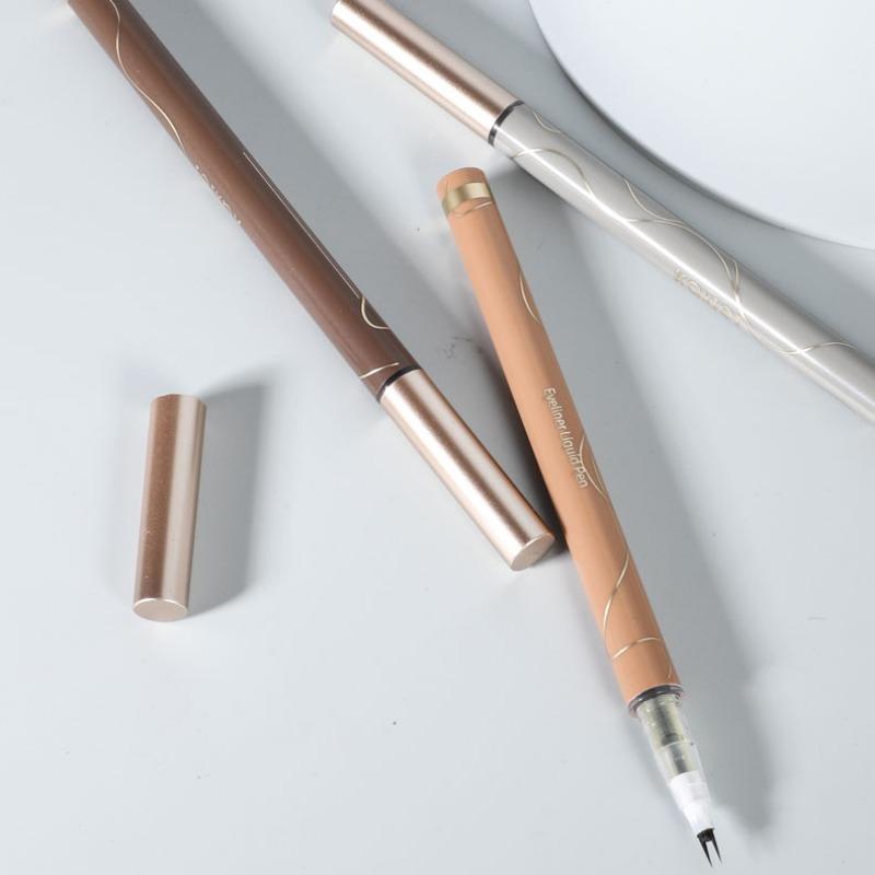 Ultra-thin 2 Fork Tip Liquid Eyeliner Lower Eyelash Pen Makeup Quick Dry Smooth Eye Liner 2 Point Eyebrow Tattoo Pencil Cosmetic