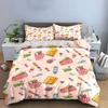 Cute Stationery Set For Students Soft Comfortable Duvet Cover Bedding Set Included 1*Duvet Cover & 2*Pillowcases, Gift