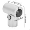 Boat Handrail Fitting Pipe Connector 3 Way Detachable 22mm Tubing Tee Hardware Railing