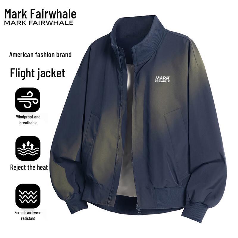Mark Fairwhale Men's Stand Collar Casual Jacket