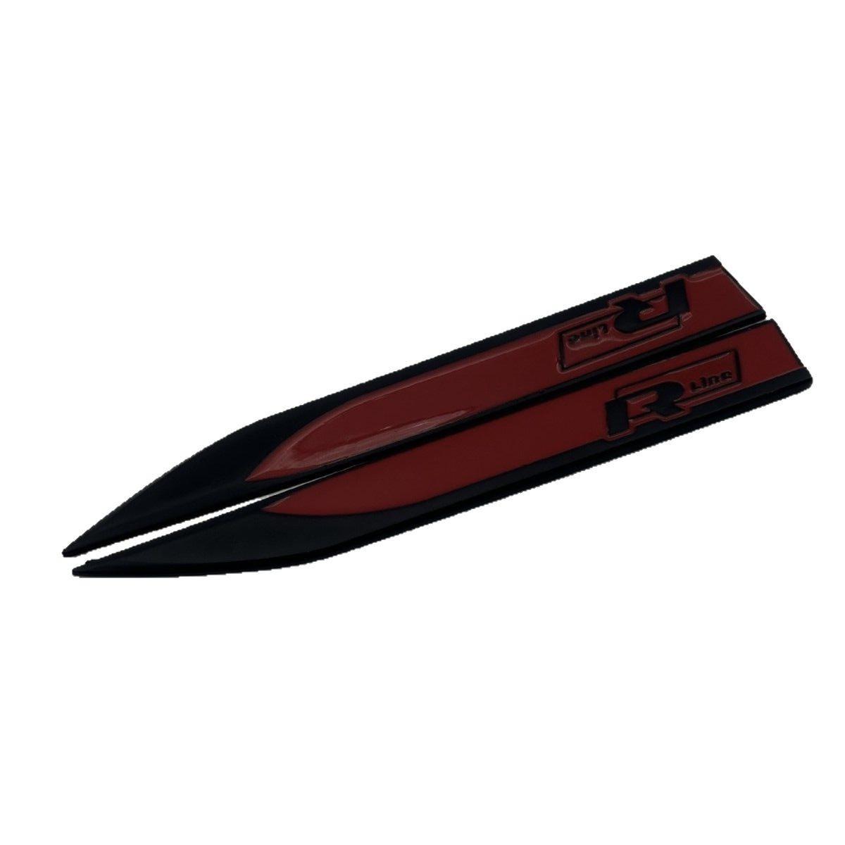 

3D Metal Blade Fender Car Logo: Rline RS GTI GTD GLI Side Badge Modification Sticker
