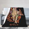 Monster Hunter Wilds Seikret Flannel Throw Blanket Game Gaming for Couch Knitted Blanket Car Lightweight Multi-function