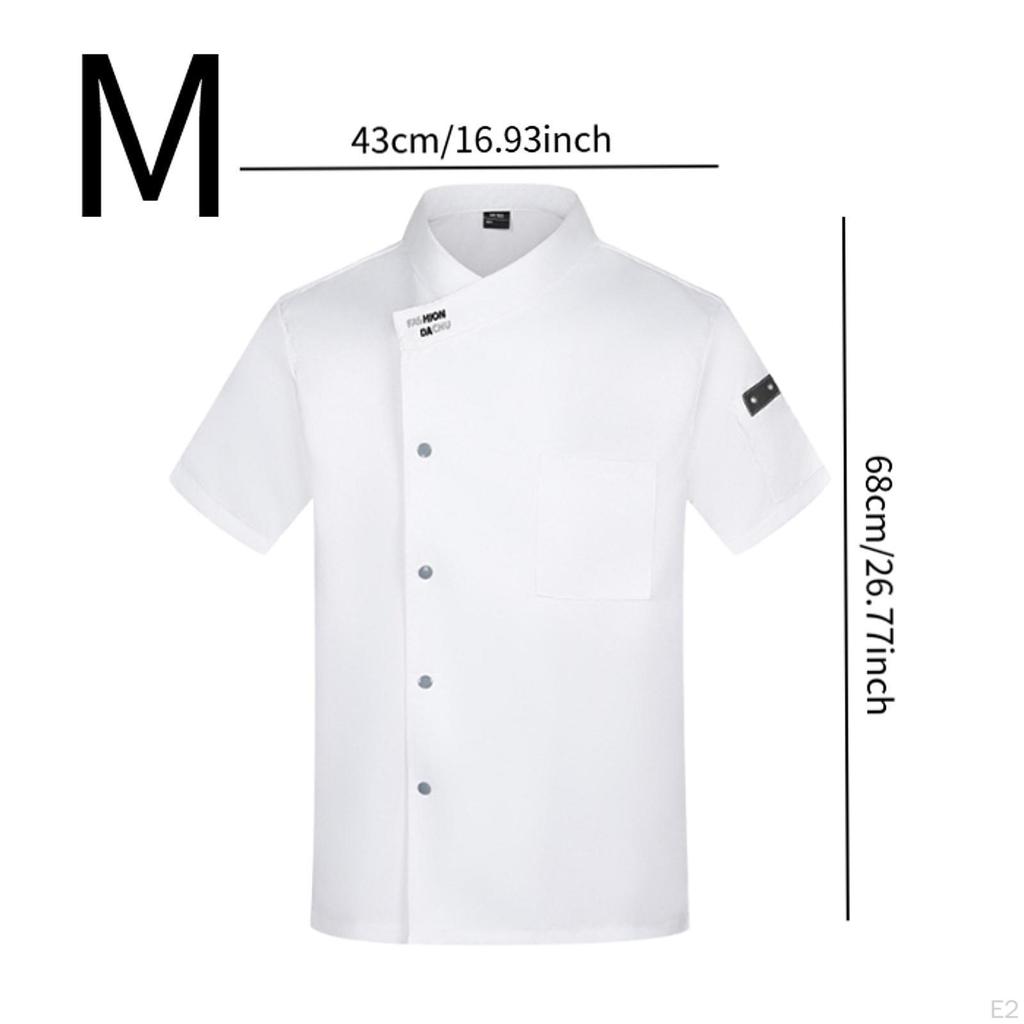 Chef Coat Jacket Apparel Clothes for Restaurant Culinary School Kitchen Hotel
