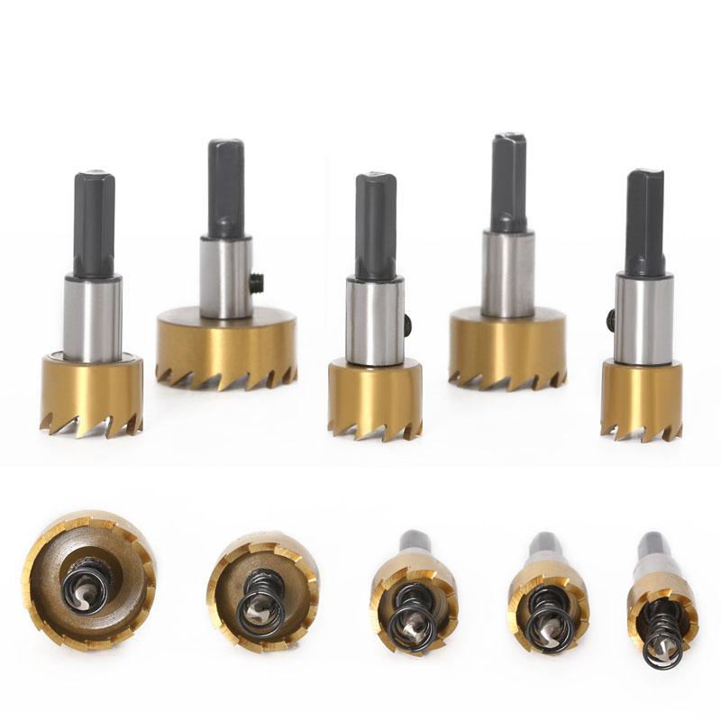 5pcs HSS Drill Bit High Speed Steel Carbide Tip Hole Saw Tooth Cutter Metal Drilling Woodwork Cutting Carpentry Crowns