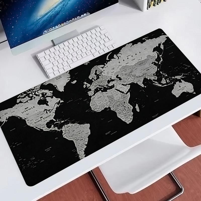 Beliebtes Mauspad Weltkarte Große Größe E-Sport Gamer Schreibtischmatte Rutschfest Laptop Tastaturunterlage Gaming Erweitertes Mauspadd Für Bestes Geschenk