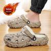Winter Velvet Dual-Purpose Closed Toe Slippers: Large Size, Thick-Soled, Fashionable Couple Style