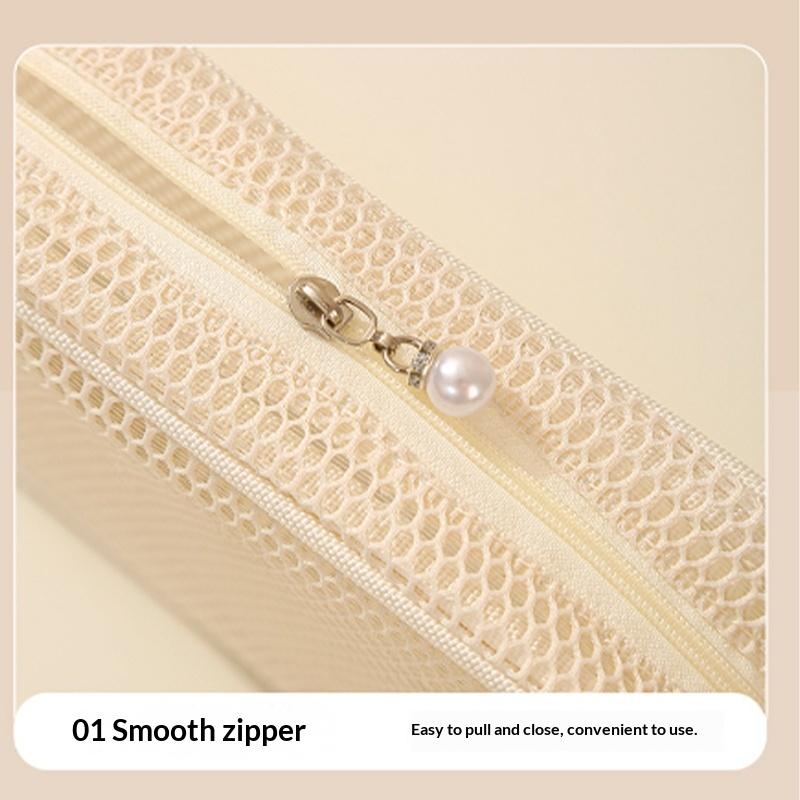 Mesh Makeup Bag For Women Cosmetic Storage Bag Travel Portable Toiletry Bag Underwear Storage Bag