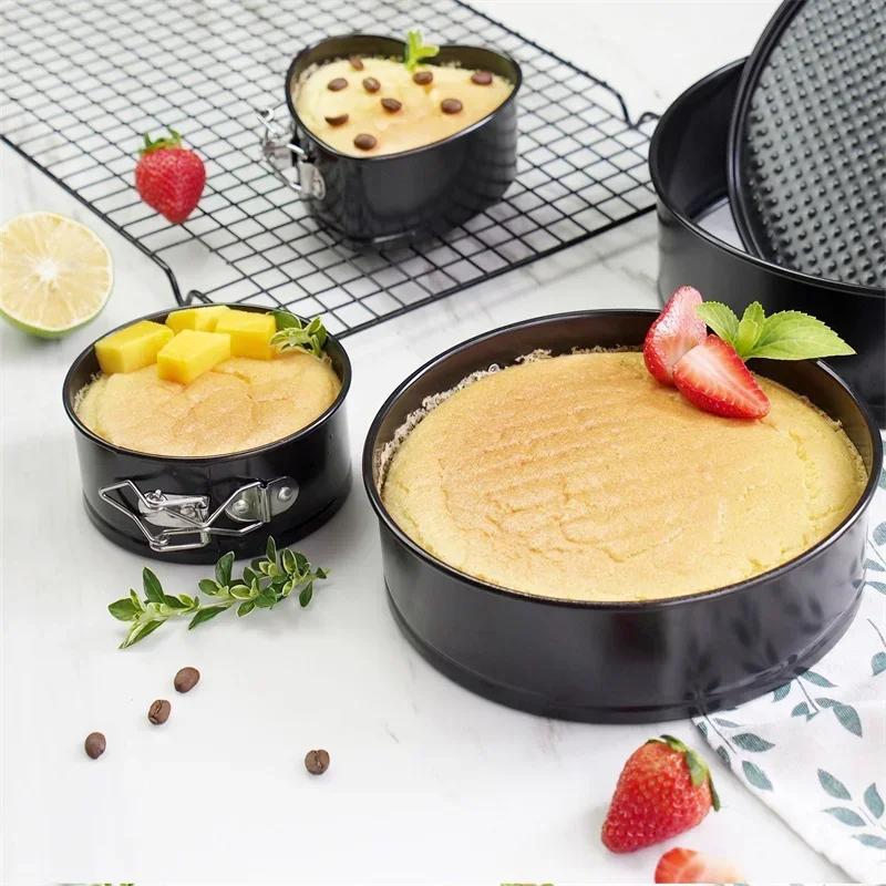 

4/7/9/10 Inch Non-Stick Pot Round Cake Mould with Detachable Latch Baking Cake Pan Cake Molds Set Baking Tools Accessories