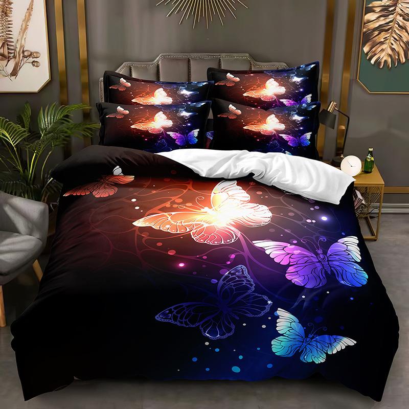 Fashion Technology Printing, 3D Digital Printing, Bedding, Duvet Covers, Pillowcases, Three-piece Sets