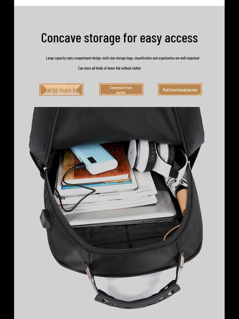 Herren Rucksack einfarbig Allzweck für Business und Reise