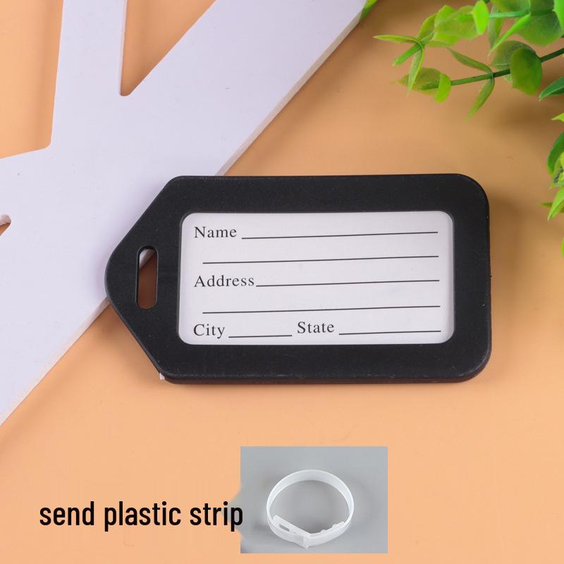 Bunter Gepäckanhänger aus Kunststoff und Kartenhalter für aufgegebenes Gepäck und Bordkarte