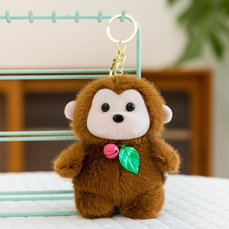 Cute sloth pendant forest animal cartoon plush toy car key chain school bag pendant