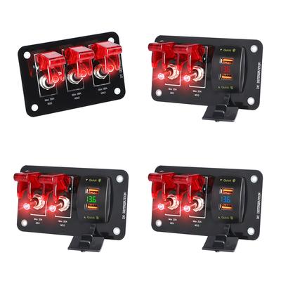 12V 24V Toggle Switch Panel Light Breaker Ignition Start Stop Buttons 20A Fuse 4x4 Racing Car Accessories For Boat Truck Trailer