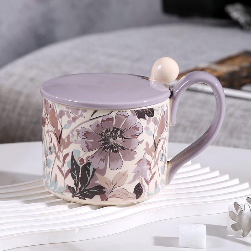 Mug Office Cup Household Ceramic Coffee Cup Creative Drinking Water Cup High Looking Tea Cup Women's Creative Gift