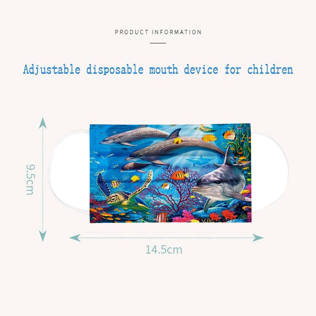 Dětská kreslená maska na jedno použití, průmyslová 3vrstvá ušní smyčka