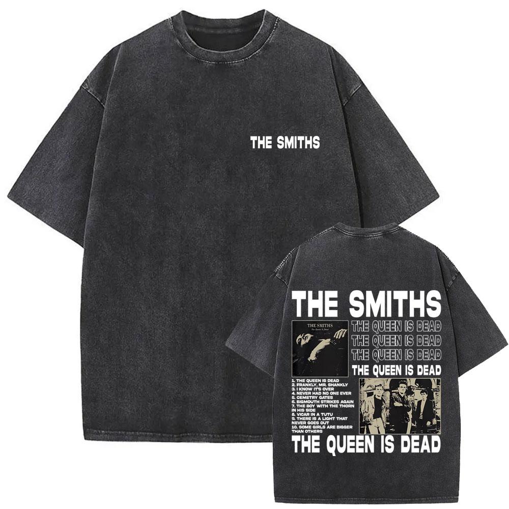 British Rock Band The Smiths Vintage Washed T Shirt Alternative s Indie Morrissey Face Graphic Tshirt Streetwear Unisex S
