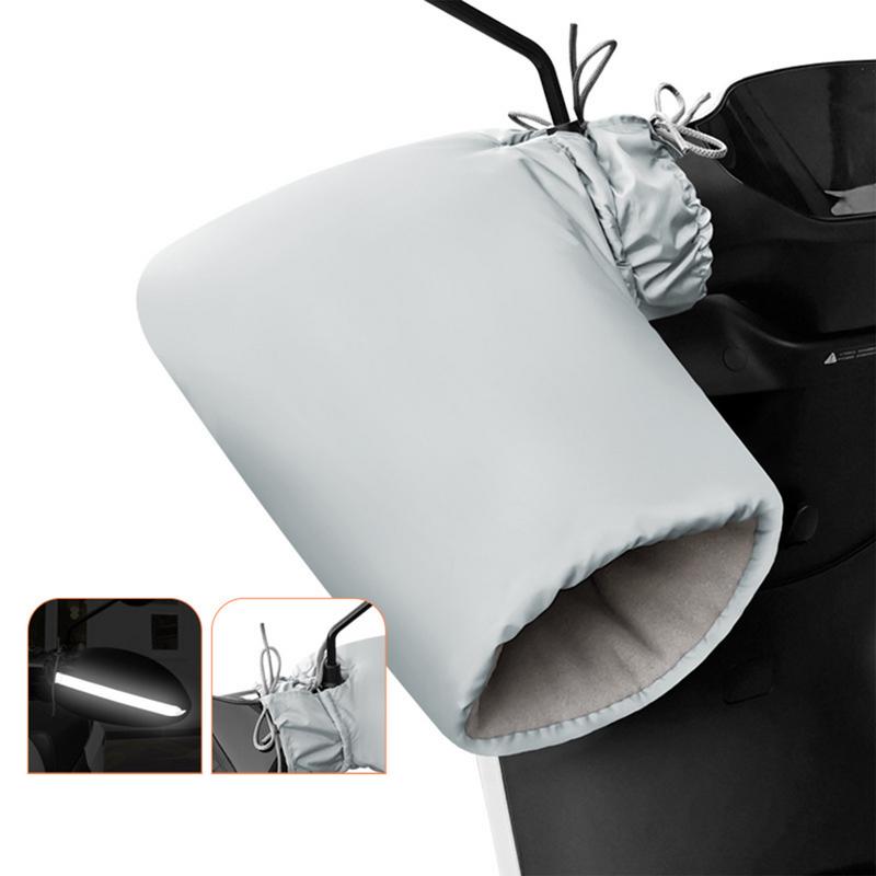 1Pair Motorcycle Handlebar Gloves Winter Warm Snowmobile Handle Grip Gauntlets Gloves Windproof Cold Weather Handlebar Mittens