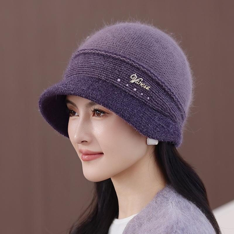 

In The Elderly Winter Hat Women s Basin Hat Fleece Warm Hat Warm Wool Hat one size