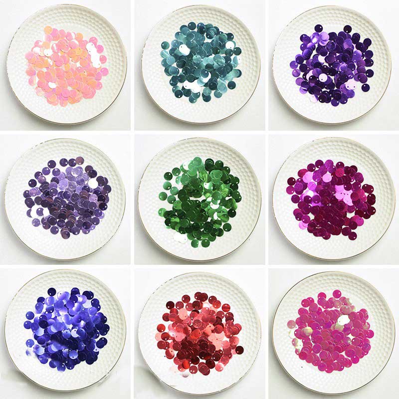 Paillettes in PVC da Fabbrica 6mm-65mm Rotonde Perlate Accessori per la Lavorazione di Abbigliamento Realizzati in Plastica