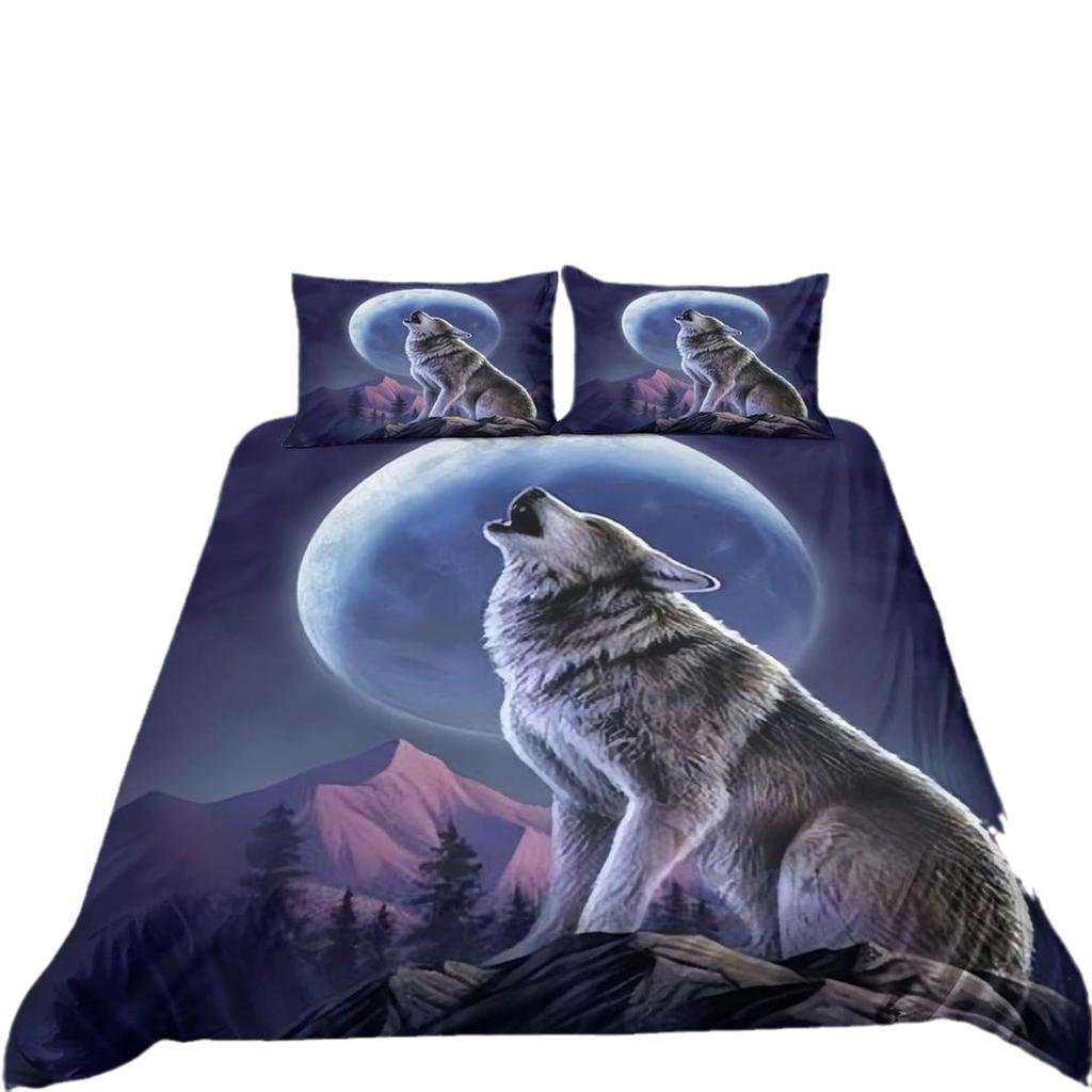 Animal Printing Kit 3D Digital Printing Quilt Cover, Bedding Three-Piece Set