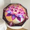 1pc Lotus Mandala Automatic Folding Umbrella - Compact 8-Rib Design,Perfect Gift for Friends & Family Yy250926083