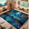 Nature Library Travel Theme Crystal Velvet Floor Rug Personalized Custom Name Text Warm Carpet Home Decoration