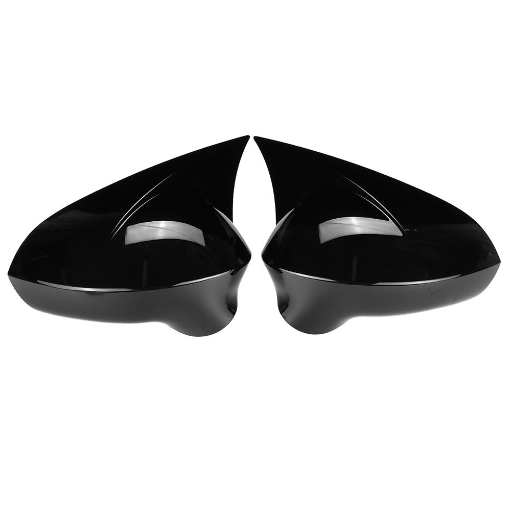 

For Seat MK4 2008-2017 Side Wing Mirror Cover Caps Rearview Mirror Cover Trim Carbon Fiber Black