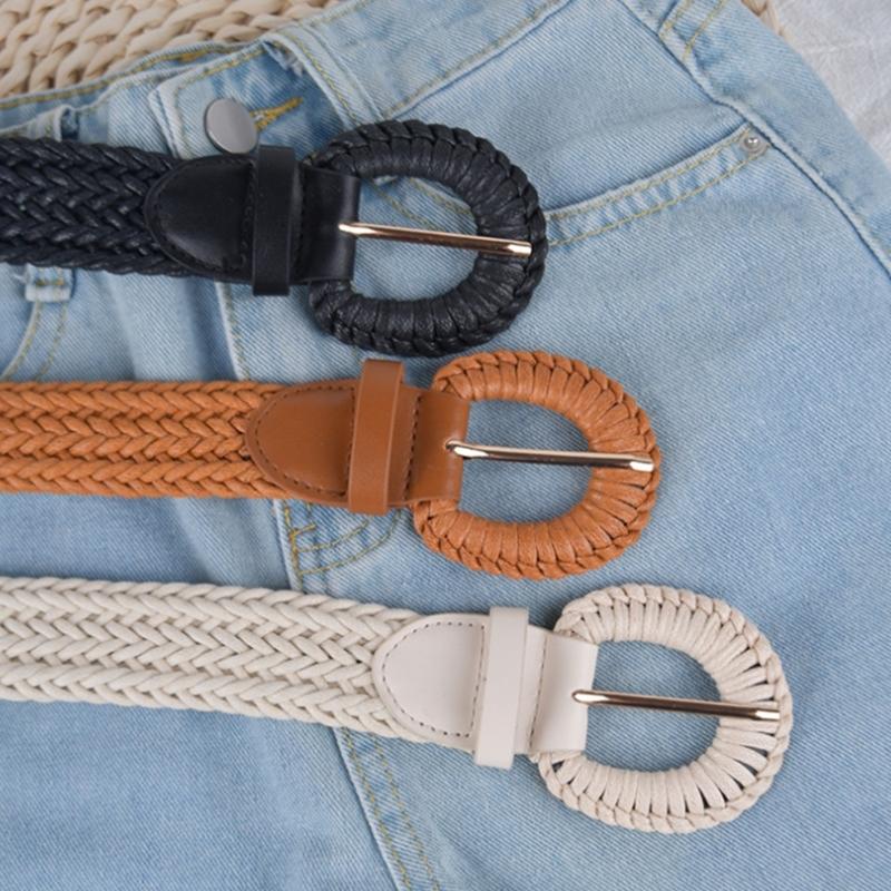 Handmade Weaving Bohemian Belt for Women Lady Dress Waist Belt with Braided Texture Fashion Female Coat Dress Skirt Belt