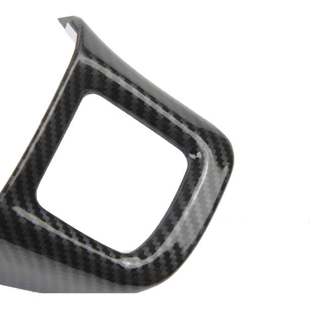 Steering Wheel Carbon Fiber Moulding Chrome Cover Trims Kit for 2010 2011 2012 2013 2014 Dodge Challenger Charger Dart Durango and Journey