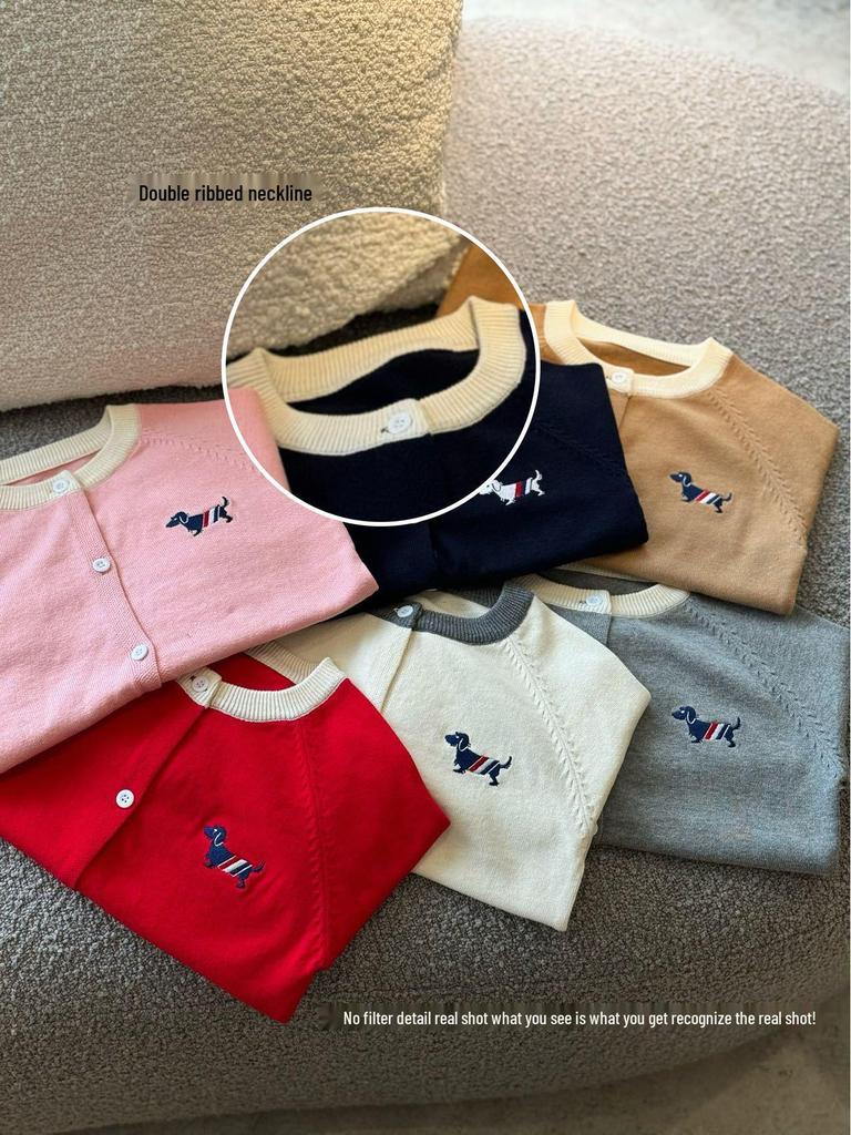 Trendiger Strick-Cardigan für Jungen, Mädchen und Paare – Frühling & Herbst TB Welpen-Design