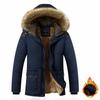 Winter  Men Warm Cotton Outdoor Casual Windproof Keep Warm Waterproof Thickened Cotton Male Jacket Detachable Hooded Jacket