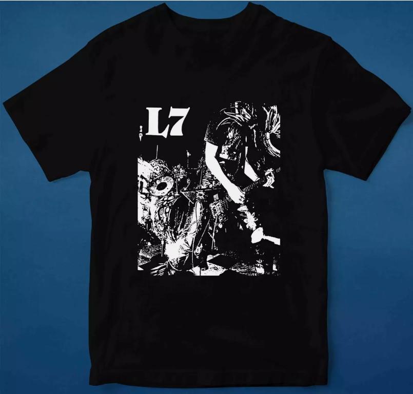 

SALE L7 Rock Band T Shirt Short Sleeve Size S-4XL Unisex Gifl For Fan Unisex T-Shirt S