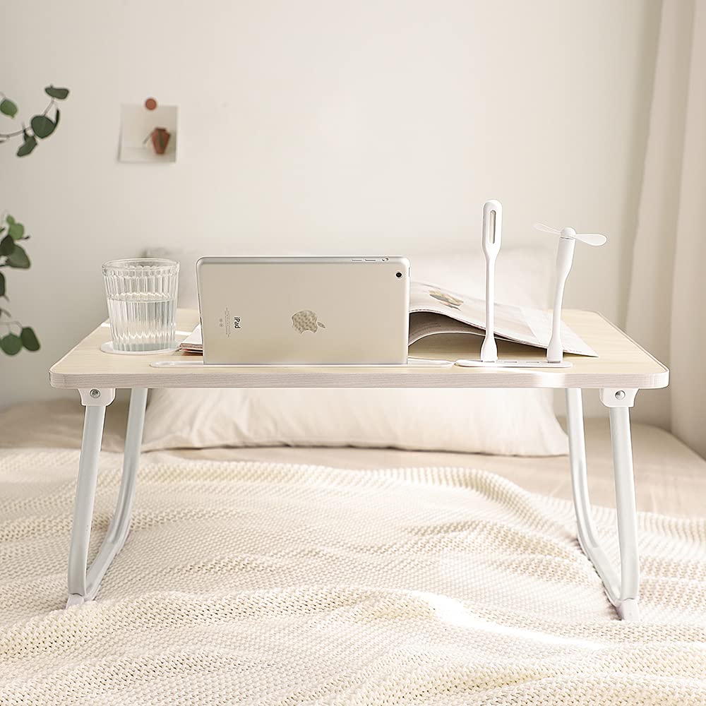 RITELTOZA Multifunctional Folding Bedside Coffee Reading Light USB Folding Coffee Bedside Laptop Chabudai Large Multifunctional for Working from Home