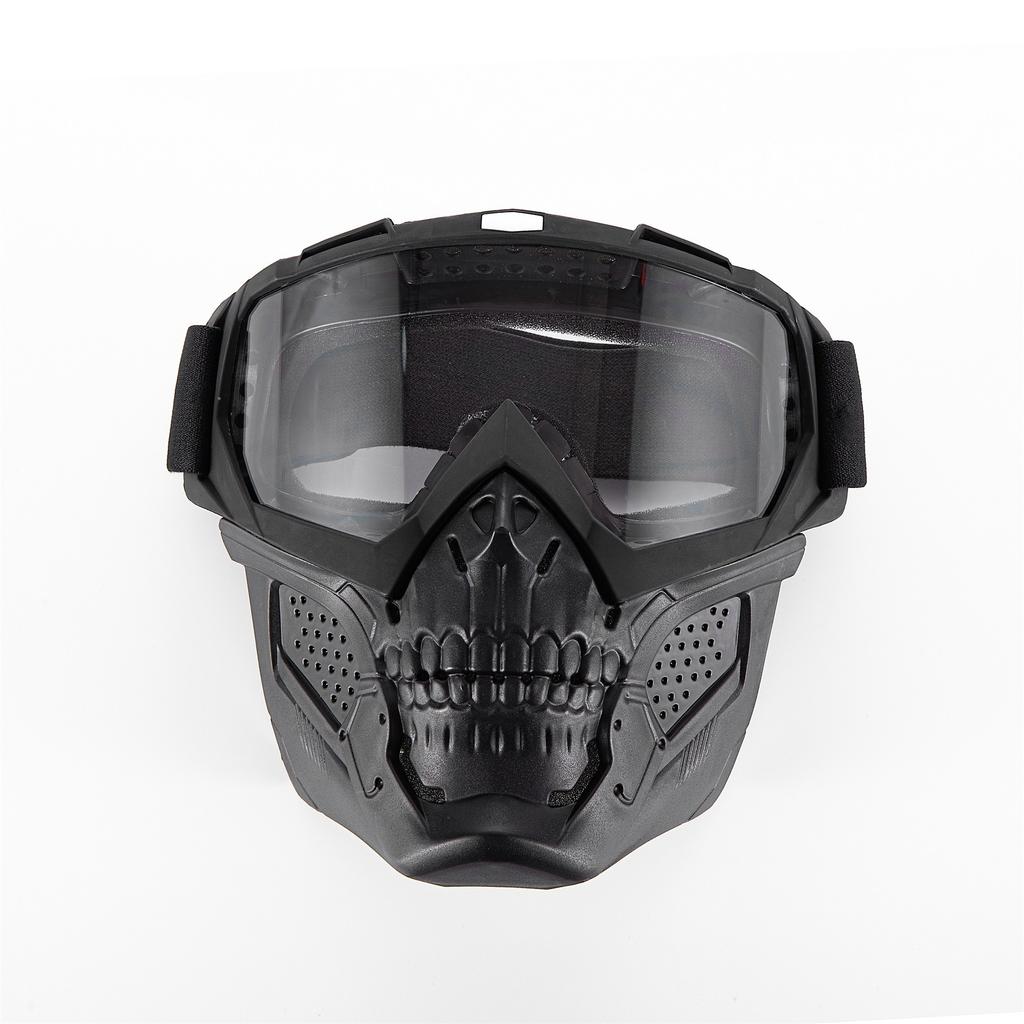 CS Tactical Skull Face Mask Motorcycle Off-Road Windproof Helmet Goggles Riding Glasses