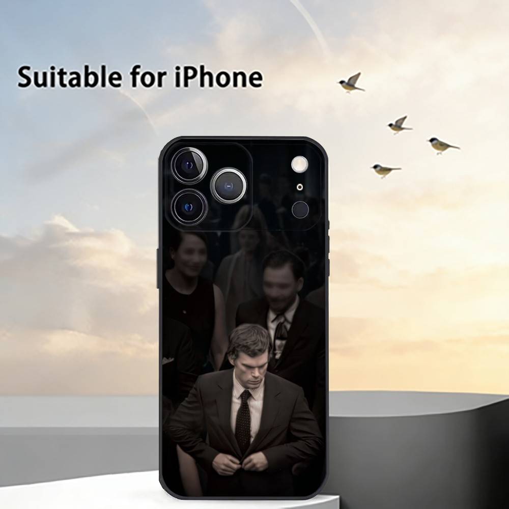 D-Dexter Morgan Phone Case For iPhone 17, 16,15,14,13,12,11 Plus,Pro Max, Others Soft Black Cover
