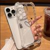 Minimalist Hand-Painted Line Love Heart Clear Phone Case For iPhone 17 11 13 12 14 15 16 Pro Max XS XR 15 16 Plus Soft Cover
