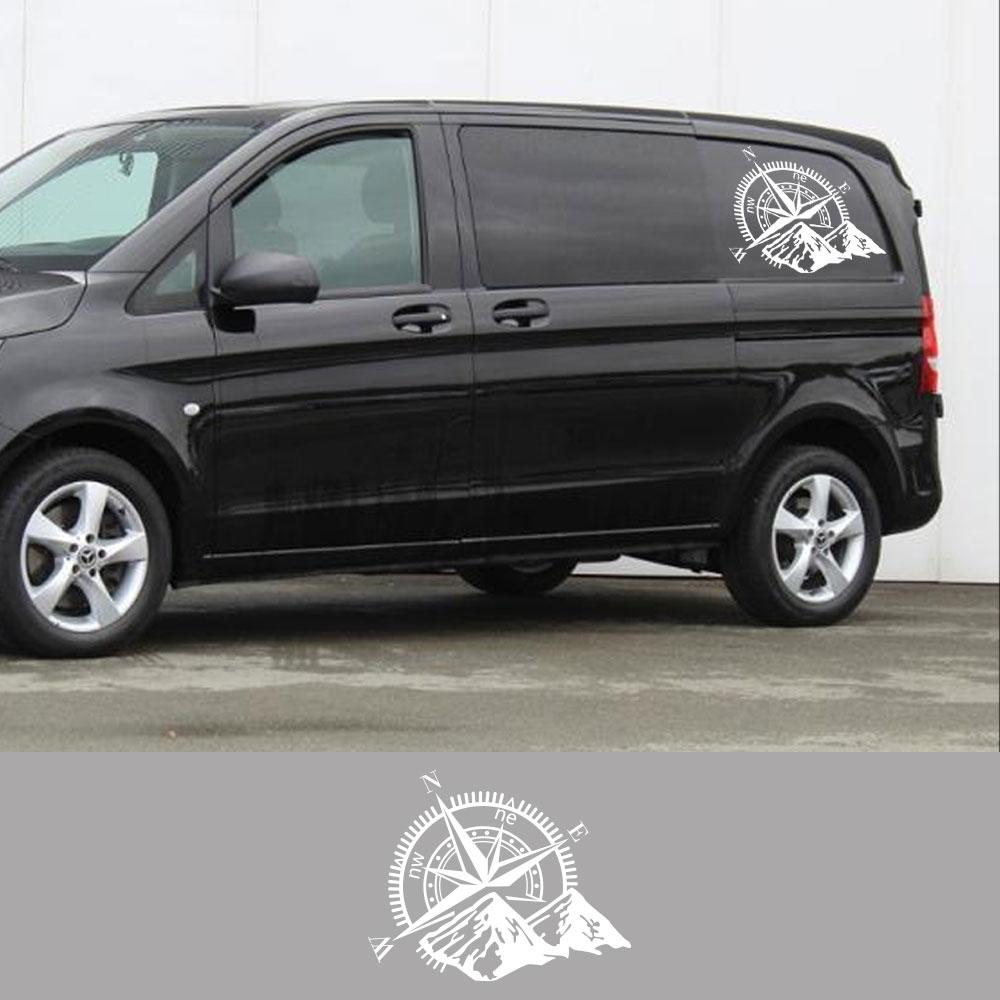 Car Vinyl Stickers For Mercedes Benz Vito V Class Viano W447 W639 W638 Camper Van Motorhome Compass Graphics Tuning Accessories