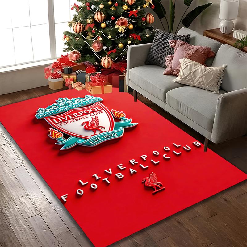 1 Stück Liverpool FC Teppich, Digital Bedruckte Heimstuhl Sofa Matte, Langlebiger Büroflächen Teppich, Schöne Festival Dekorationen