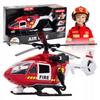 Interactive Toy Rescue Helicopter Winch LED Active Propeller