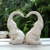 Pair of Love Elephant Sculptures Resin Statue for Garden and Home Decoration Great for Anniversaries and Valentines Day