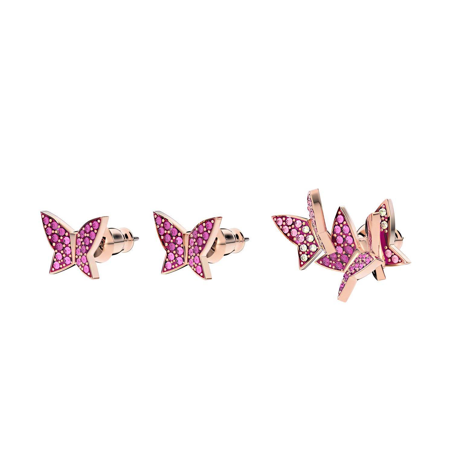 Swarovski Set Earrings Women earrings Pink 5636428 Pink,F