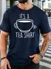 Unisexs Red Crew Neck Tee Funny It Is A Tea Shirt Cup Graphic Slogan Print Loose Summer Street Casual Daily Basic Short Sleeve Top