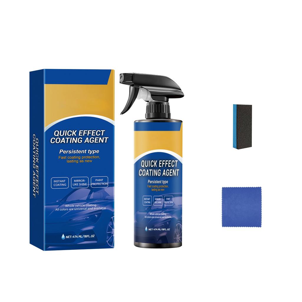 Fast Acting Coatings, Automotive Painting Spraying, High Efficiency Car Paint Spraying, Large Capacity Car Paint Protector, Towel Sponge (474ml)
