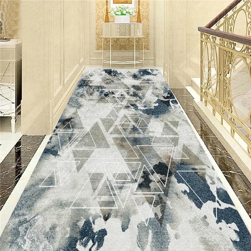 Hallway Stair Carpet Simple Corridor Carpet Long Hallway Area Rug Hotel Mall Wedding Hall Runners Floor Mat Kitchen Aisle Mat