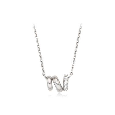 [Stonehenge]] Collar Cúbico Plateado Sc25B07T