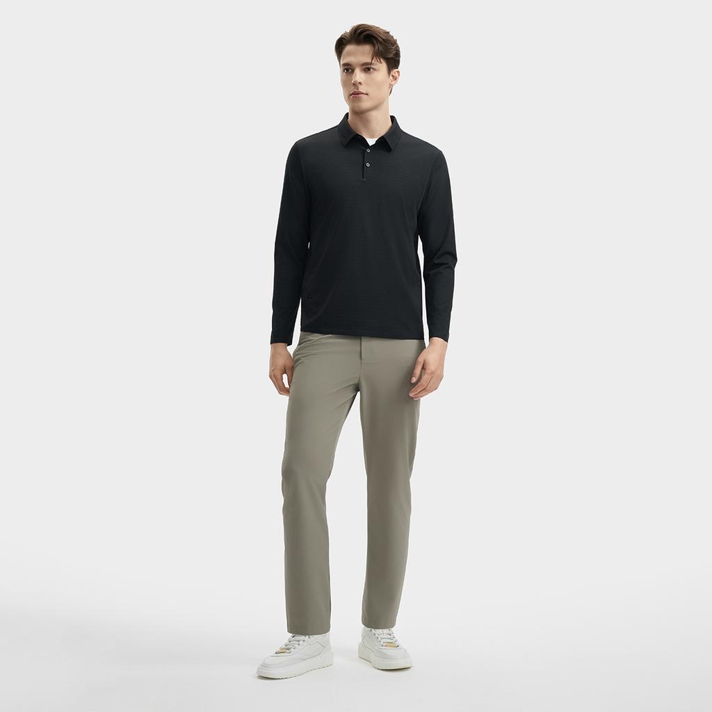 New FILA Polo Shirts Men's Jet Black F11M432205FBK