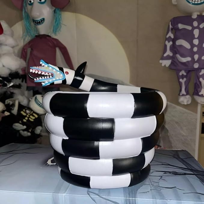 Grappige Popcorn Emmer 2024 Exclusieve Sandbug Emmer Sandbug Popcorn Enge Halloween Popcorn Kom (Zwart en Wit Herbruikbaar) Halloween Horror