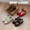 Cowhide Version Inner Height Increase Moral Training Shoes Women's 2025 Autumn and Winter Models Lace-up Leisure Sports Leopard Print Retro Versat